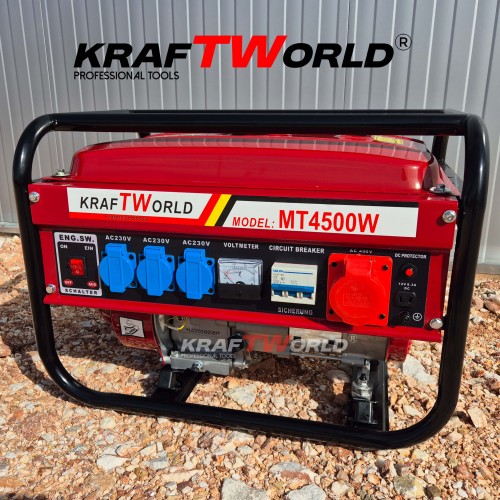 Четиритактов Генератор за Ток Kraftworld 4,5kW – Бензинов Агрегат Четиритактов Генератор за Ток Kraftworld 4,5kW – Бензинов Агрегат