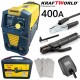 Инверторен Електрожен 400А KraftWorld с Дисплей и Куфар + Подаръци