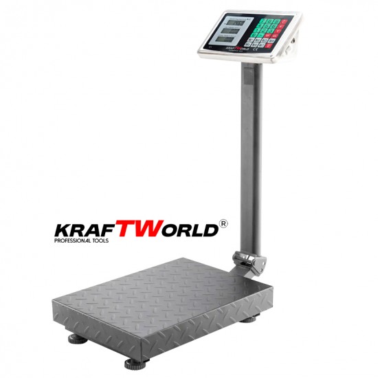 Електронен платформен кантар KraftWorld – до 100 кг, платформа 30×40см Електронен платформен кантар KraftWorld – до 100 кг, платформа 30×40см