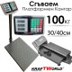 Електронен платформен кантар KraftWorld – до 100 кг, платформа 30×40см Електронен платформен кантар KraftWorld – до 100 кг, платформа 30×40см
