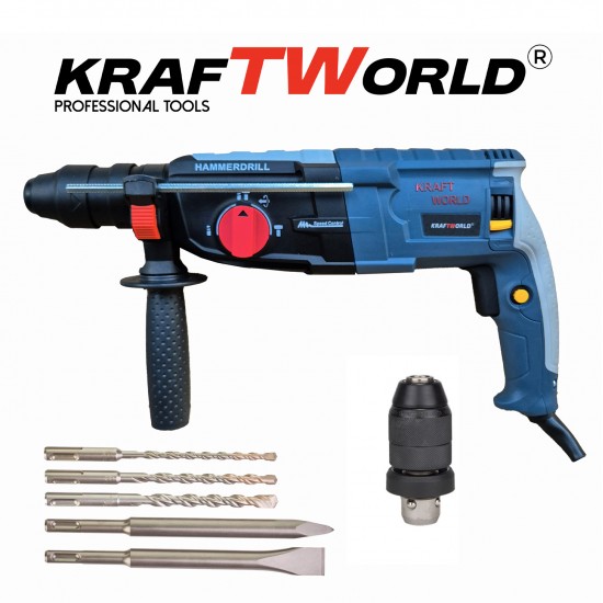 Перфоратор KraftWorld – Пробиване, Ударно Пробиване и Къртене Перфоратор KraftWorld – Пробиване, Ударно Пробиване и Къртене
