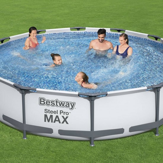 Кръгъл Сглобяем Басейн Steel Pro Max 3.66m X 76Cm – Голям, Удобен с Филтърна помпа