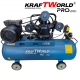 Професионален компресор за въздух KraftWorld Pro 100 литра, ремъчно задвижване