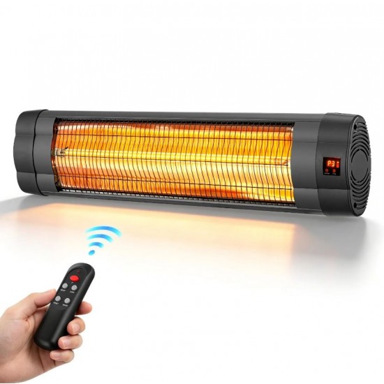 Инфрачервен отоплител 2500W с 3 степени, дистанционно и таймер