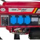 Четиритактов Бензинов генератор 4.5 kW с дистанционно запалване с колела и дръжки KraftWorld PRO Агрегат за ток с електрически старт и акумулатор