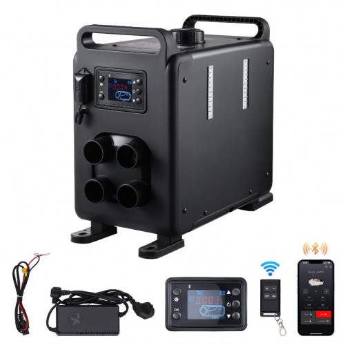  Автономна дизелова печка 8 kW, 4 изхода, Bluetooth APP и CO аларма