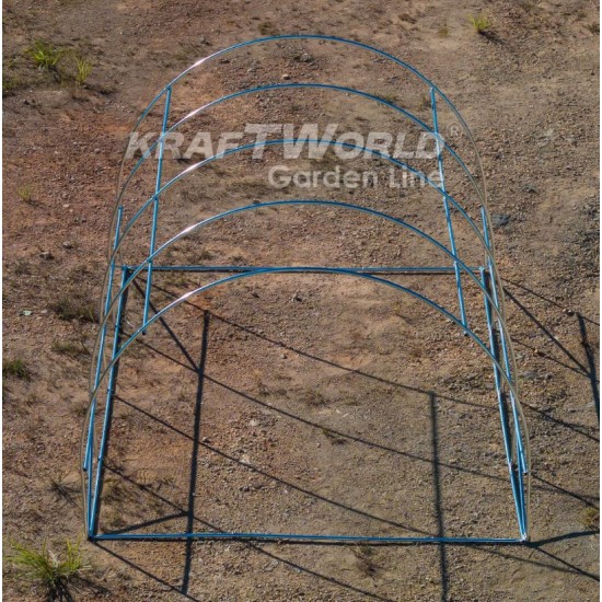 Оранжерия с навиващи страни KraftWorld 4×3×2м – Парник с усилена конструкция и 8 прозореца, армирано UV покритие