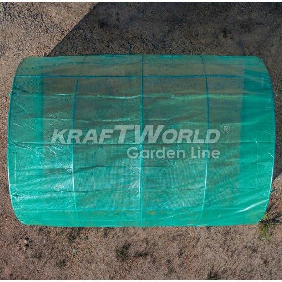 Оранжерия с навиващи страни KraftWorld 4×3×2м – Парник с усилена конструкция и 8 прозореца, армирано UV покритие