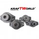 Поялник за PPR тръби KraftWorld 2500W с 4 тефлонови накрайника