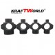 Поялник за PPR тръби KraftWorld 2500W с 4 тефлонови накрайника