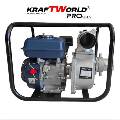 Четиритактова Бензинова Водна Помпа 2″ KraftWorld KW-2834, 7.5HP, 36m³/h, 196cc