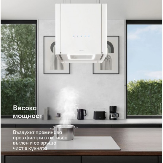 Островен абсорбатор Бяло Velaire 40cm 600,8m³/h