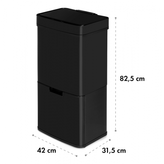 Кош за отпадъци Touchless Black Stainless Steel