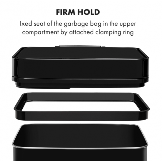 Кош за отпадъци Touchless Black Stainless Steel