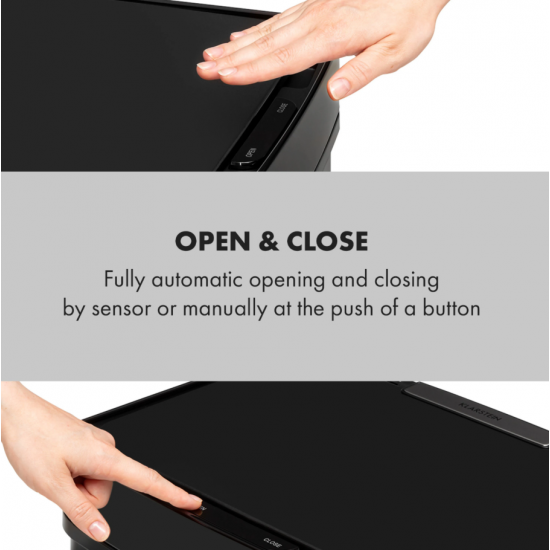 Кош за отпадъци Touchless Black Stainless Steel