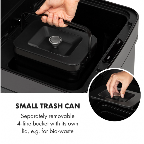 Кош за отпадъци Touchless Black Stainless Steel